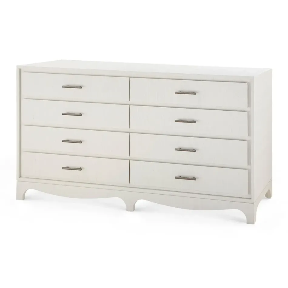 Barrett Sand White 8-Drawer Extra Large