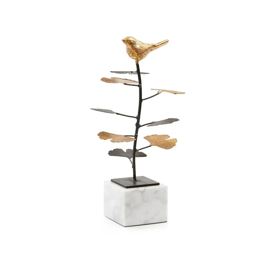 Birdsong Gold Leaf Statue