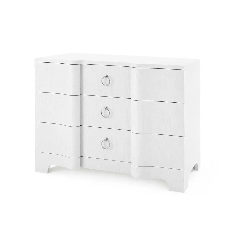 Bardot Large 3-Drawer Chiffon White
