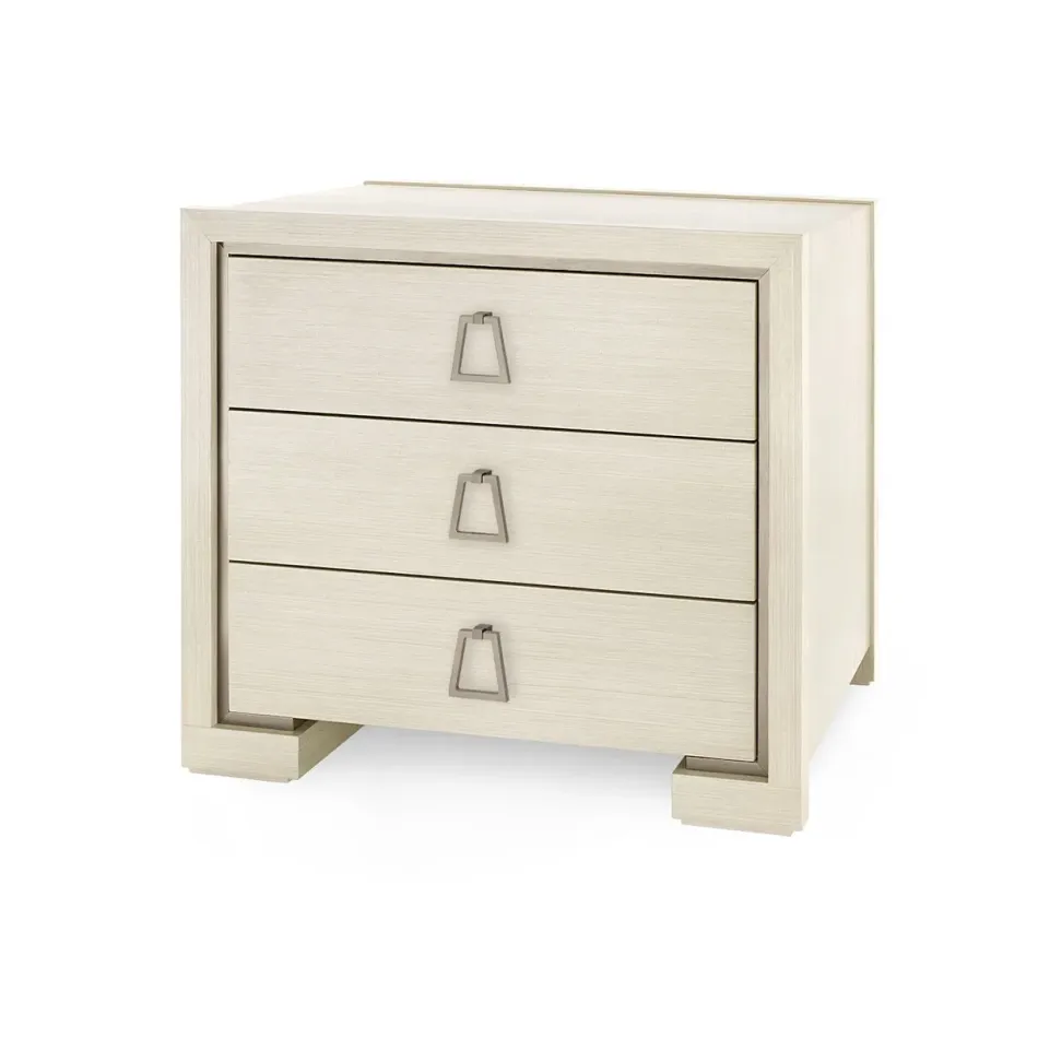 Blake Blanched Oak 3-Drawer Side Table