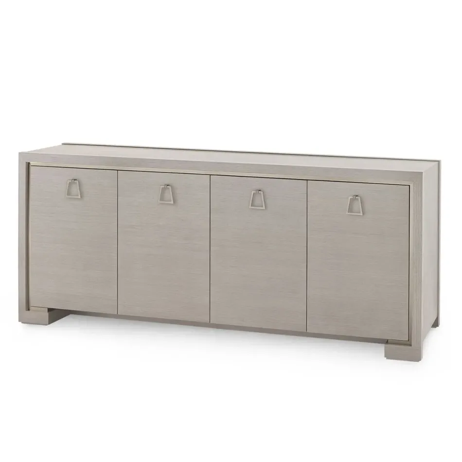 Blake Taupe Gray 4-Door Cabinet