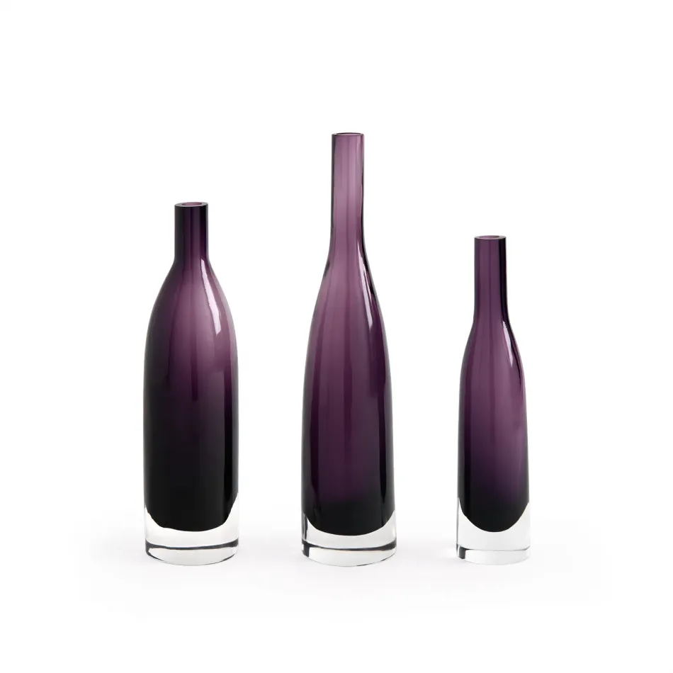 Botella Set of 3 Vases Aubergine