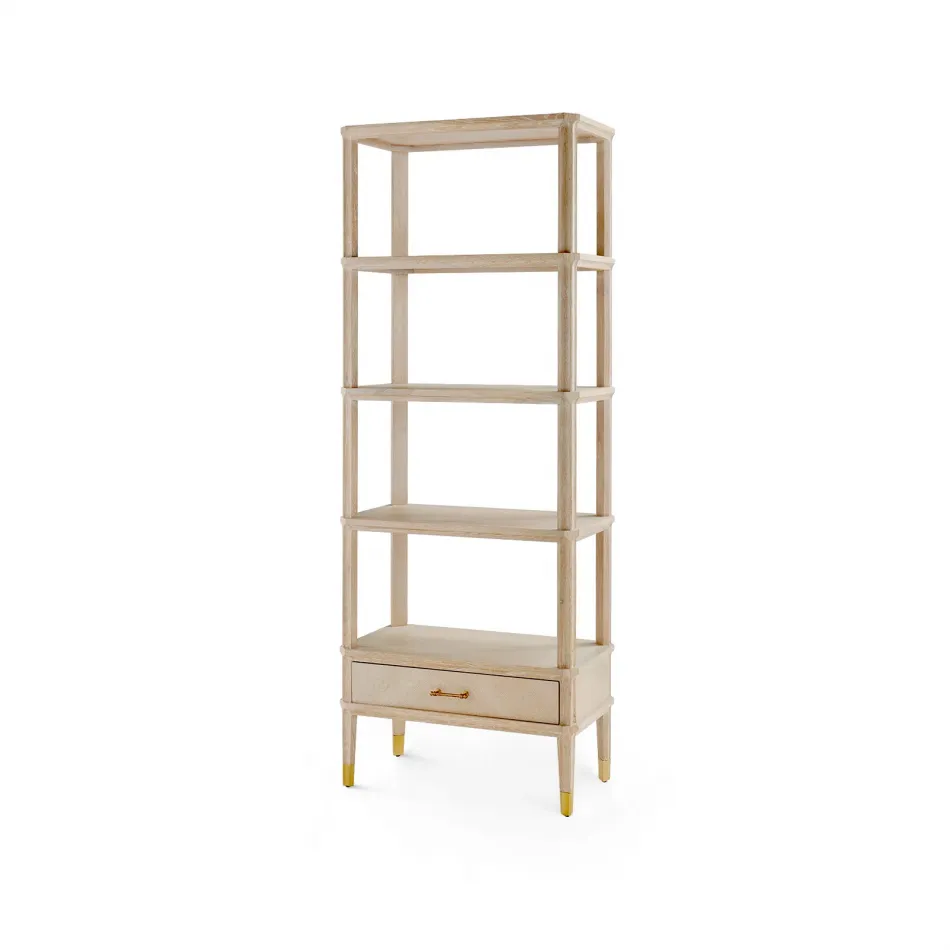 Bertram Etagere Bleached Cerused Oak