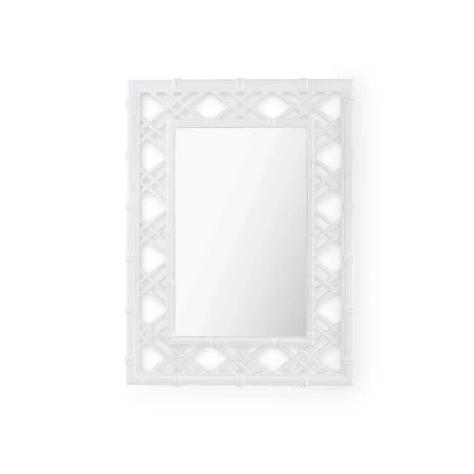 Clara Ghost White Rectangular Mirror
