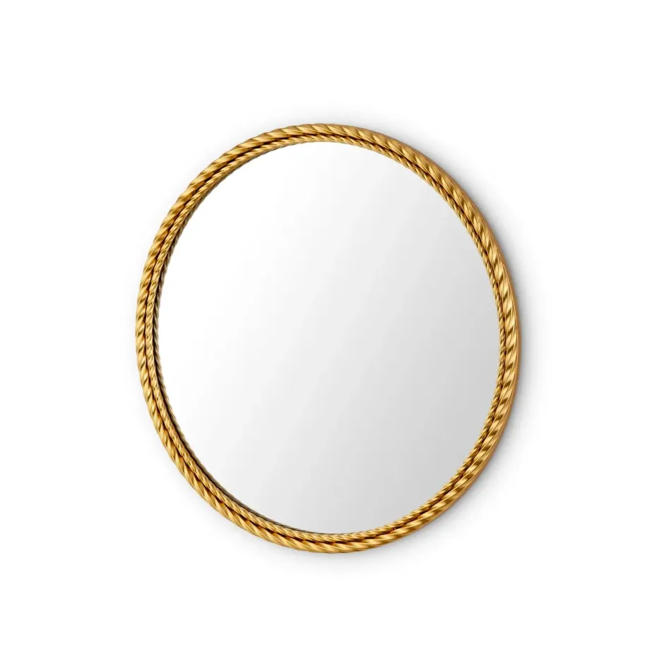 Cordelia Gold Leaf Round Mirror