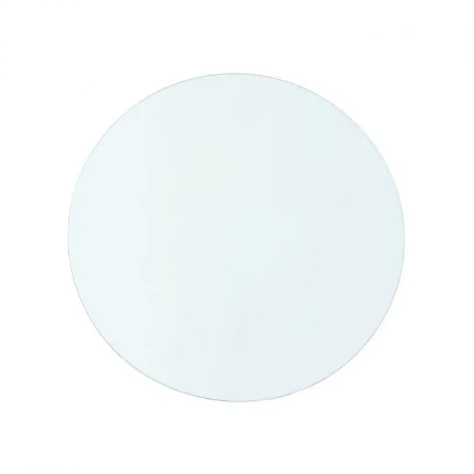 Dakota Round Coffee Table Glass Top Clear