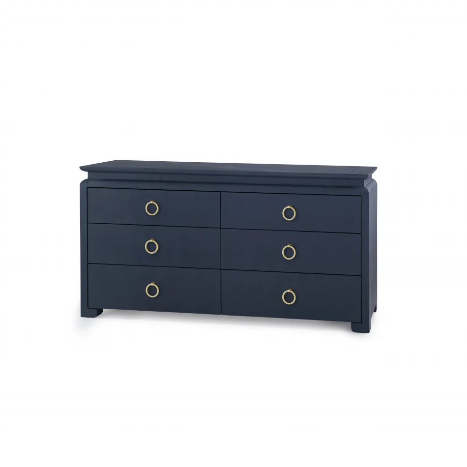 Elina Extra Large 6-Drawer Storm Blue