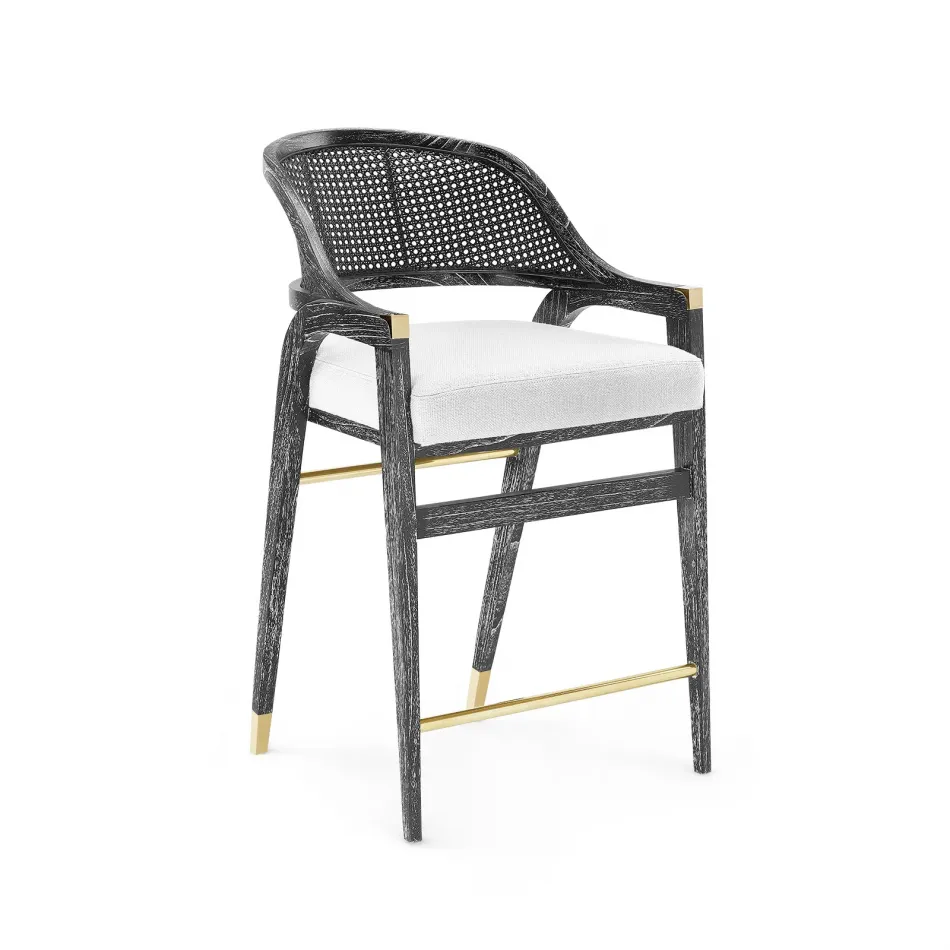 Edward Counter Stool Jet Black