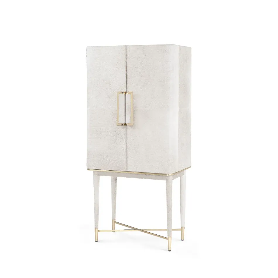 Florian Tall Bar Cabinet Ivory