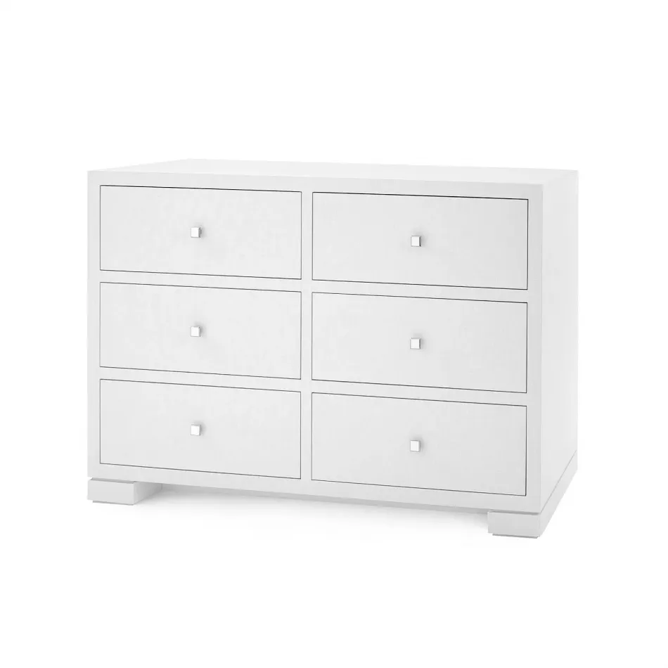 Frances Extra Large 6-Drawer Chiffon White