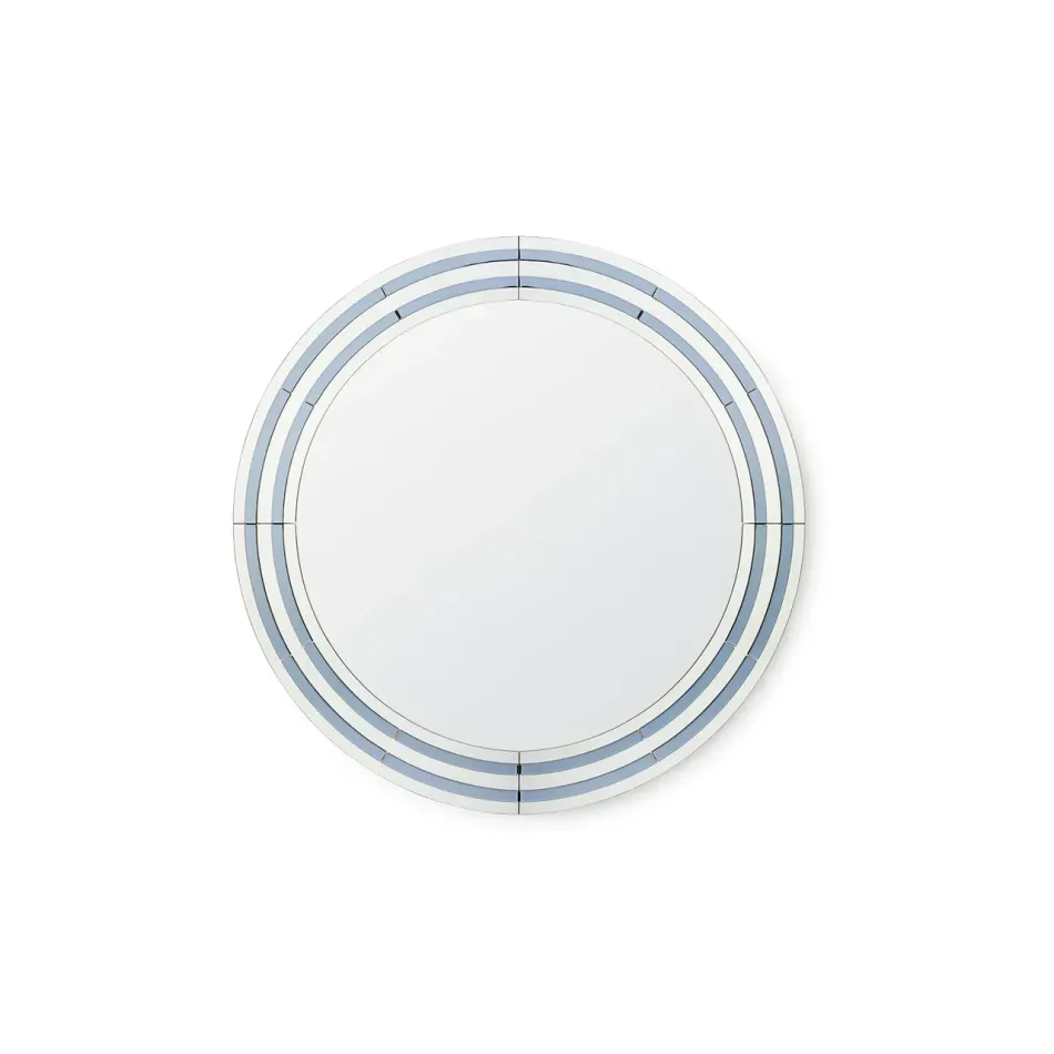 Jude Clear and Gray Round Mirror