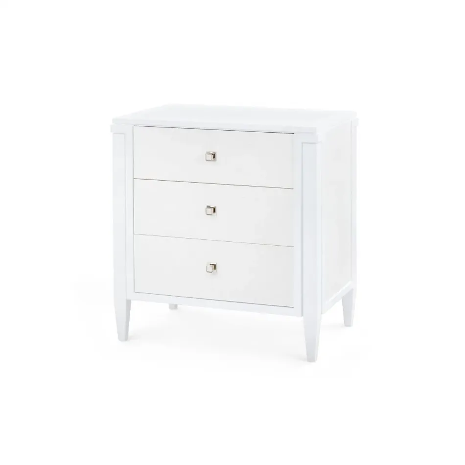 Kingston 3-Drawer End Table, Soft White