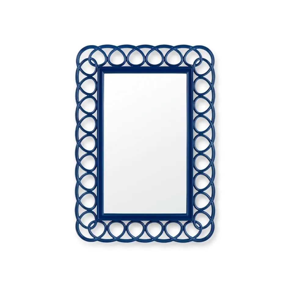 Loop Marine Blue Rectangular Mirror