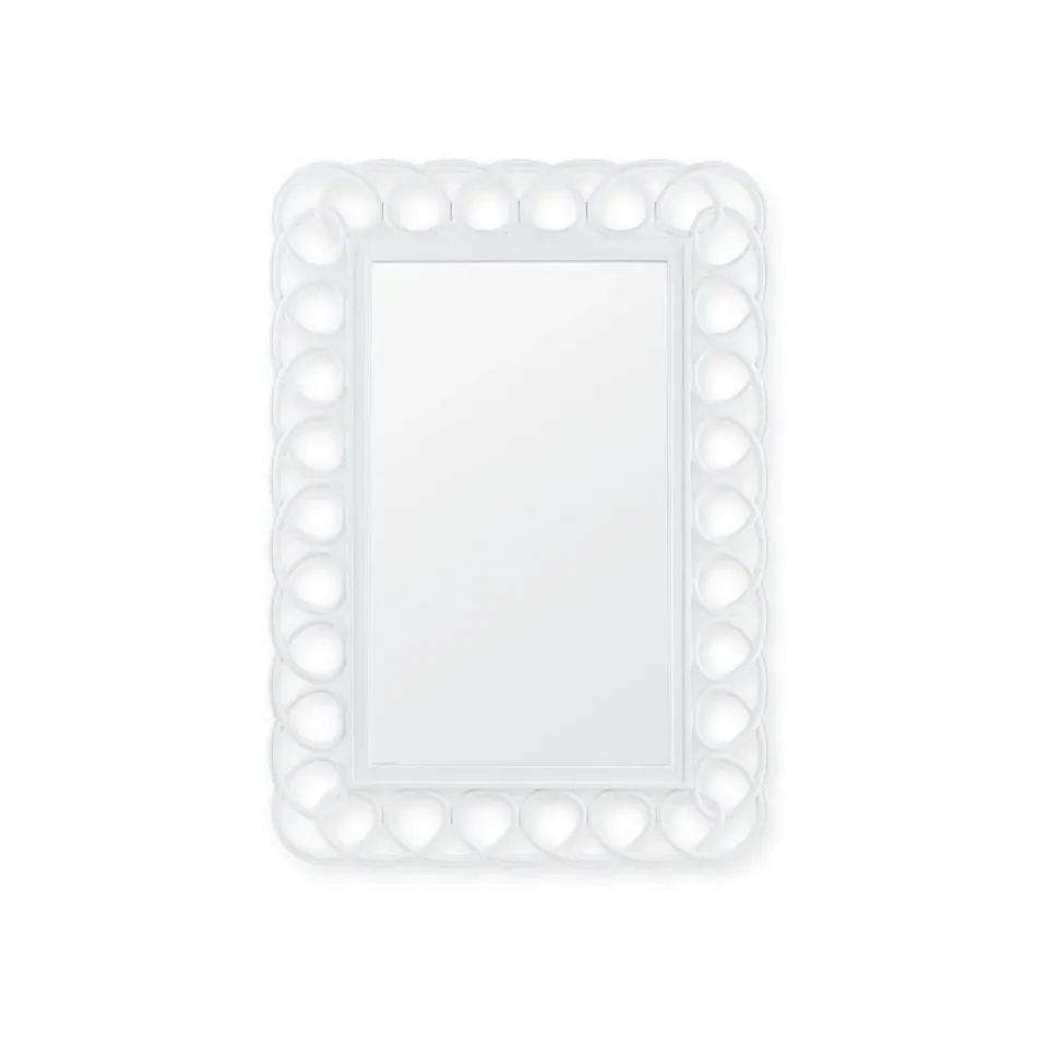 Loop Ghost White Rectangular Mirror