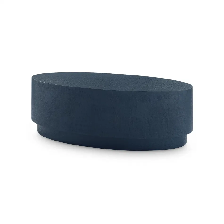 Mila Oval Coffee Table Blue Steel