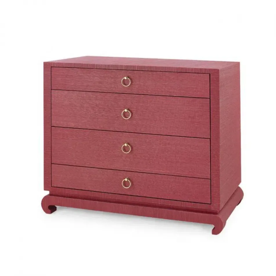Ming Large 4-Drawer Red