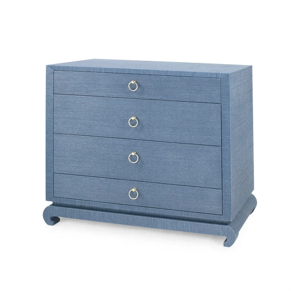 Ming Large 4-Drawer Navy Blue