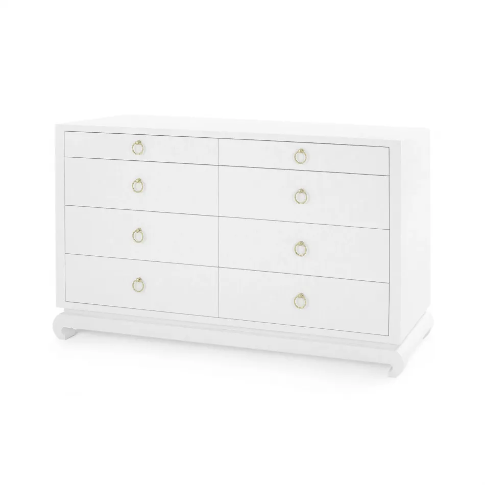Ming Extra Large 8-Drawer Chiffon White