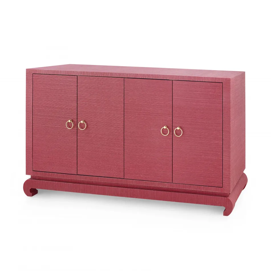 Meredith 4-Door Cabinet Red