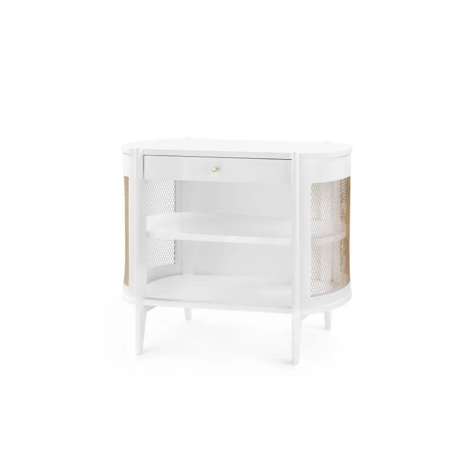 Nadia 1-Drawer Side Table Vanilla
