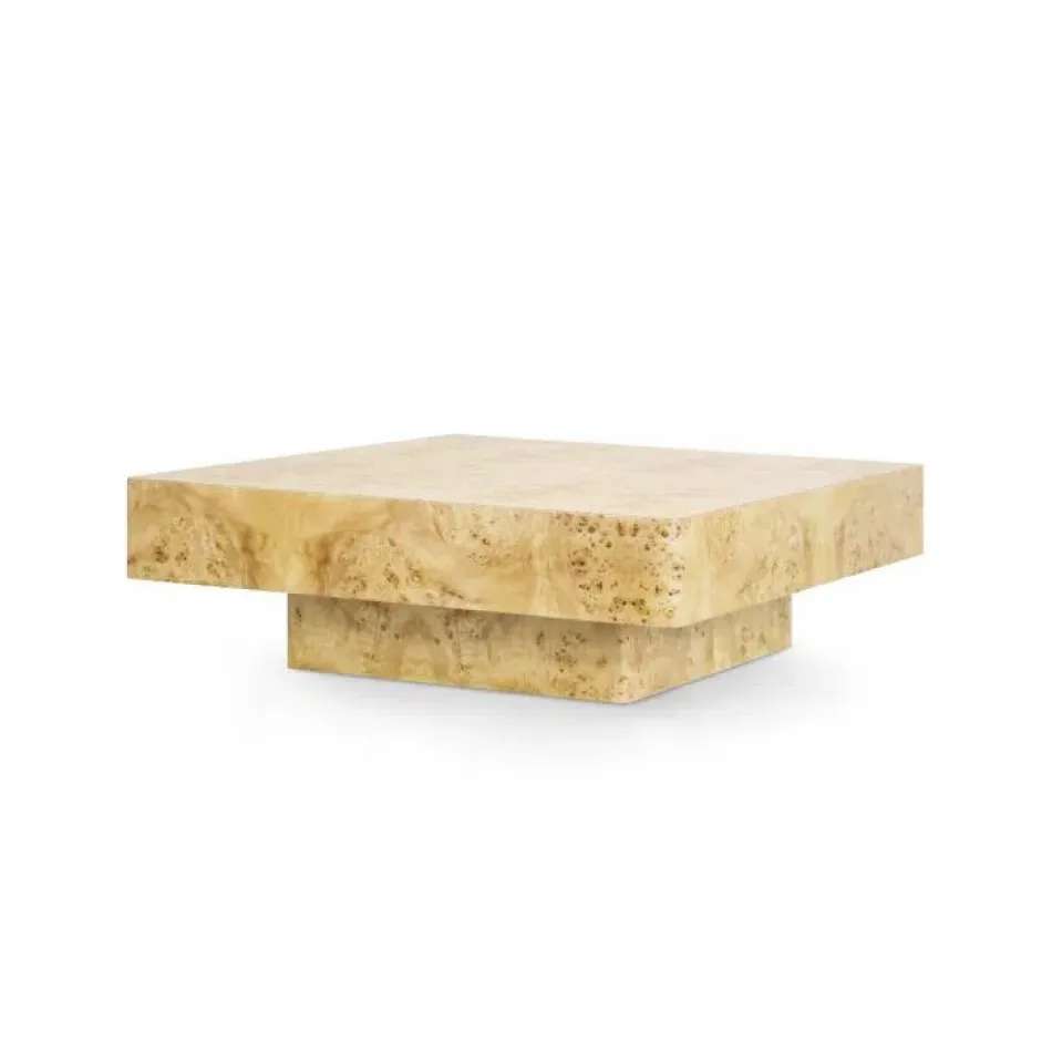 Norma Large Square Coffee Table Burl