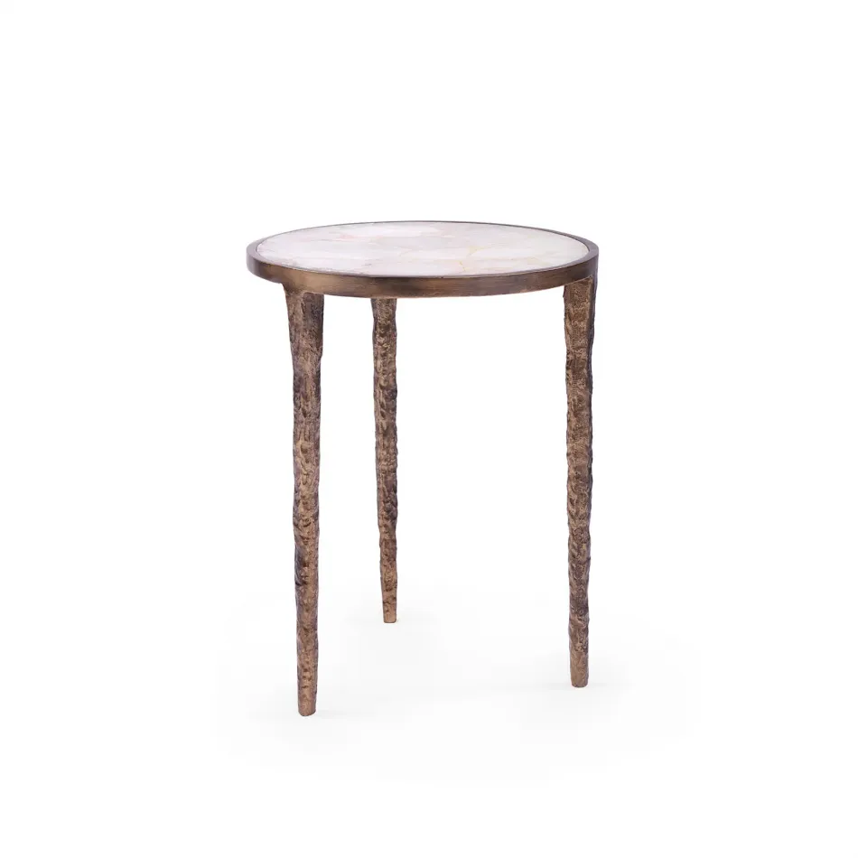 Nora Side Table Antique Brass