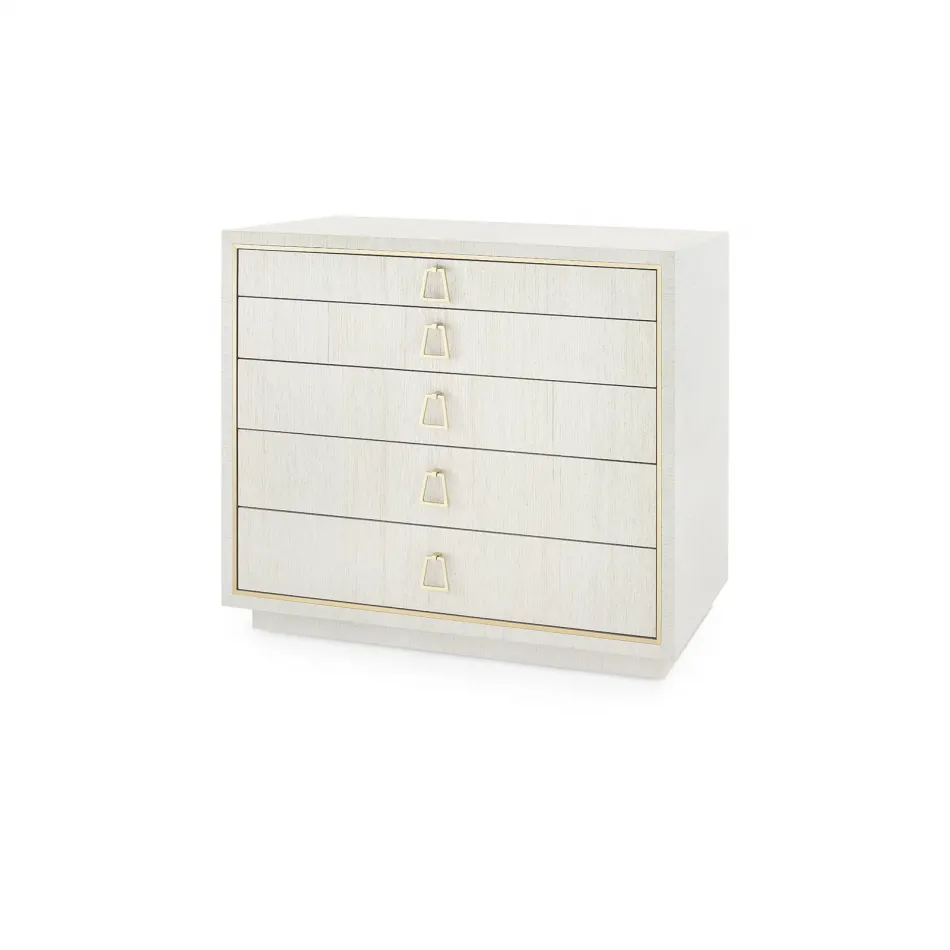 Parker Large 5-Drawer Silver Shimmer
