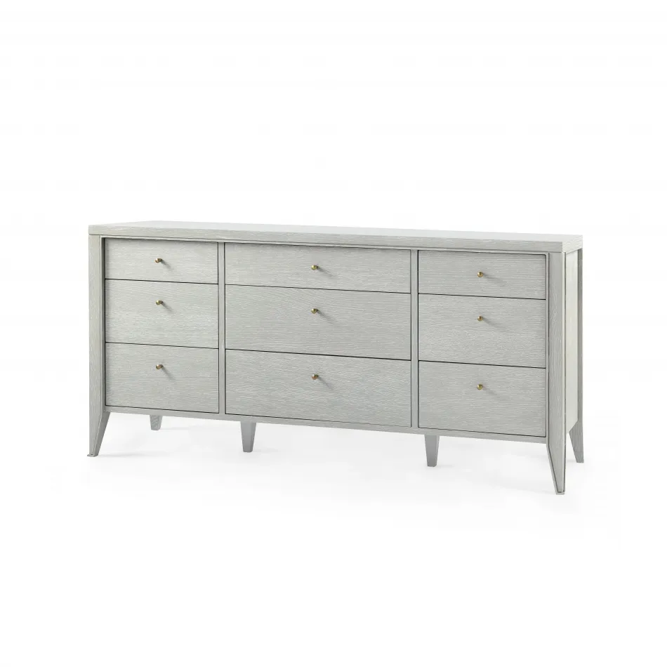 Paola Extra Large 9-Drawer Soft Gray
