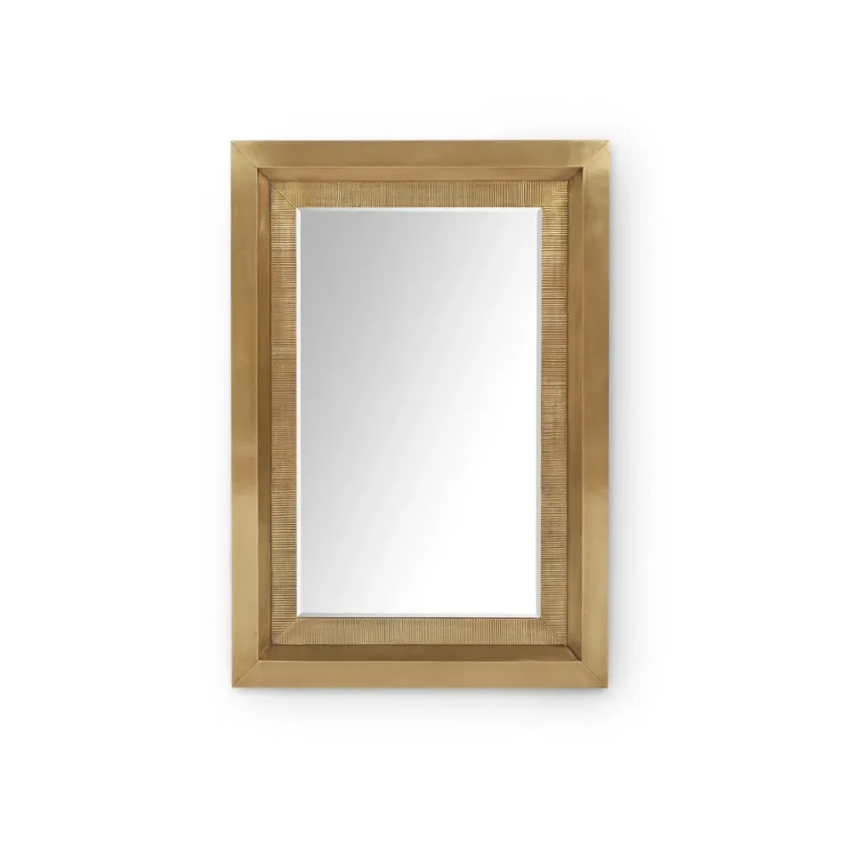 Princeton Antique Brass Rectangular Mirror