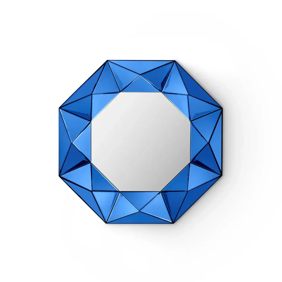Phoenix Sapphire Blue Octagonal Mirror