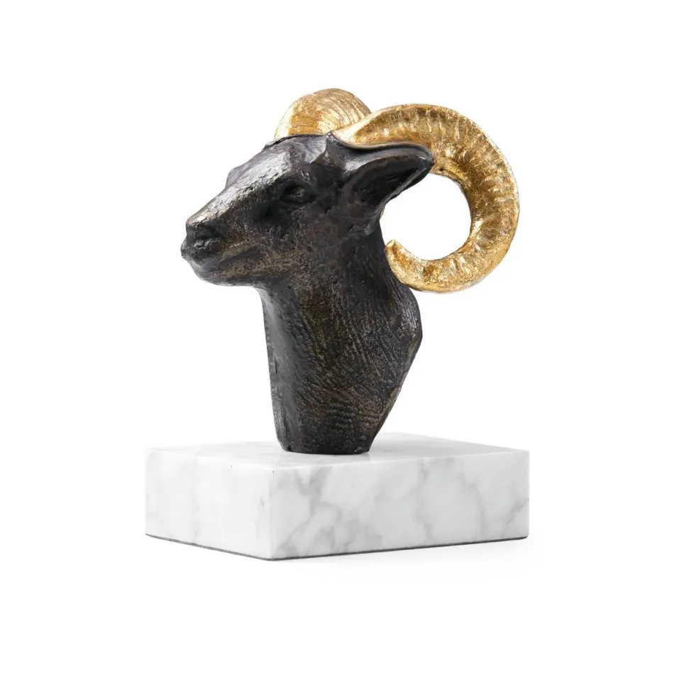 Ram Statue, Gold And Bronze
