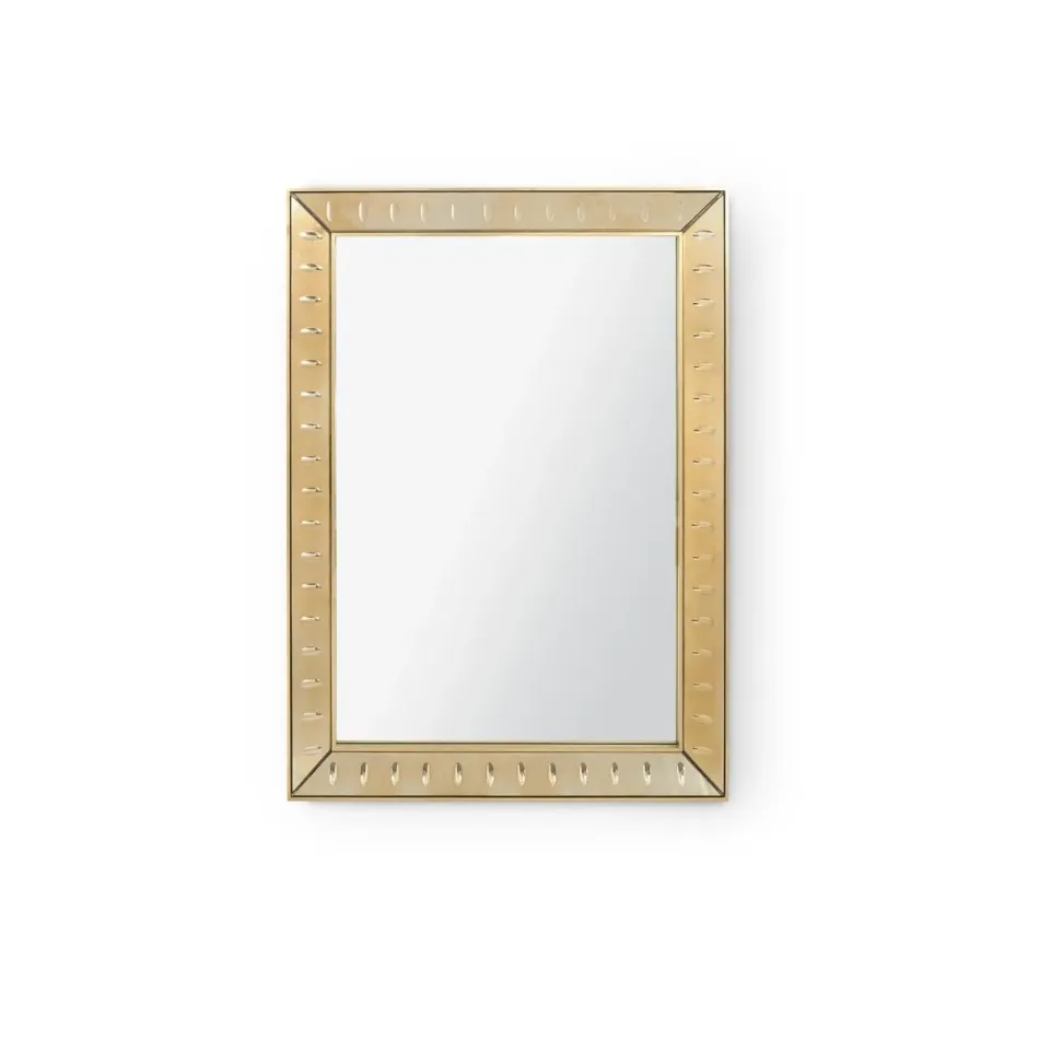 Reese Antique Champagne Rectangular Mirror Small