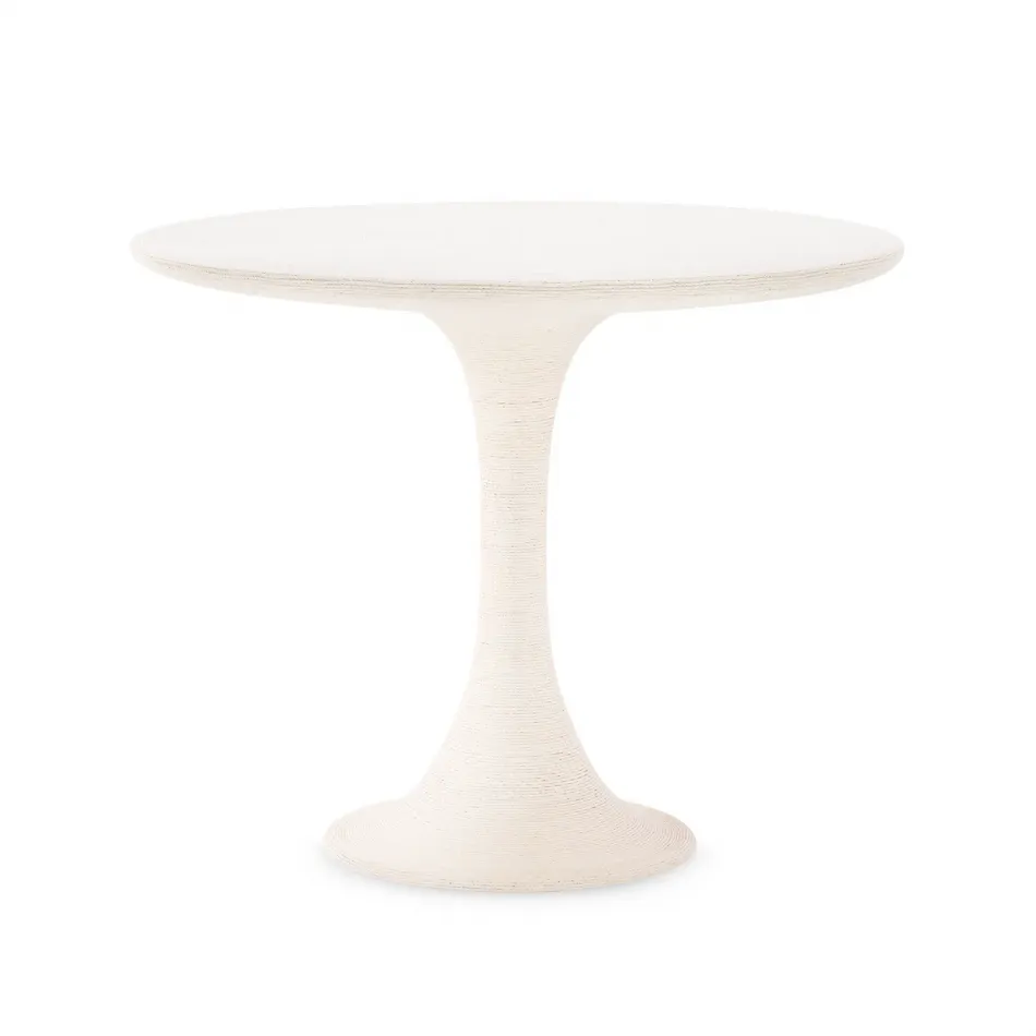 Rope Center/Dining Table Whitewashed Cotton White