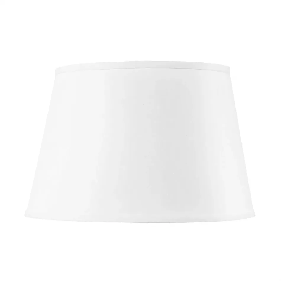 Shade 16-inch White Linen, with Nickel White