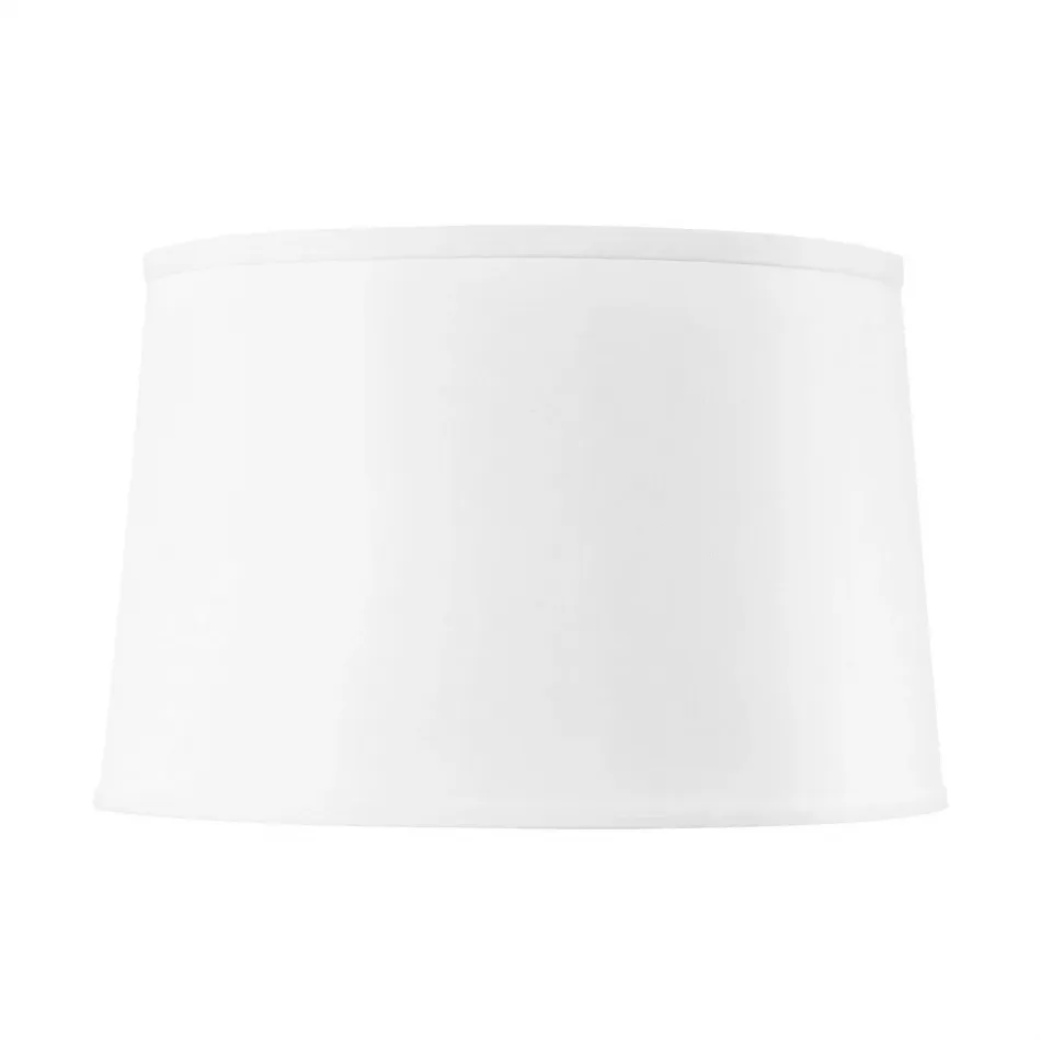 Shade 17-inch White Linen, with Gold White