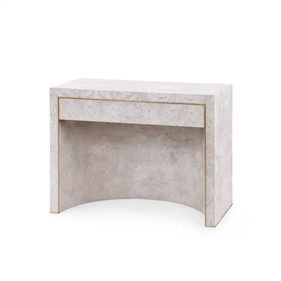 Sloane 1-Drawer Side Table, Light Gray Burl