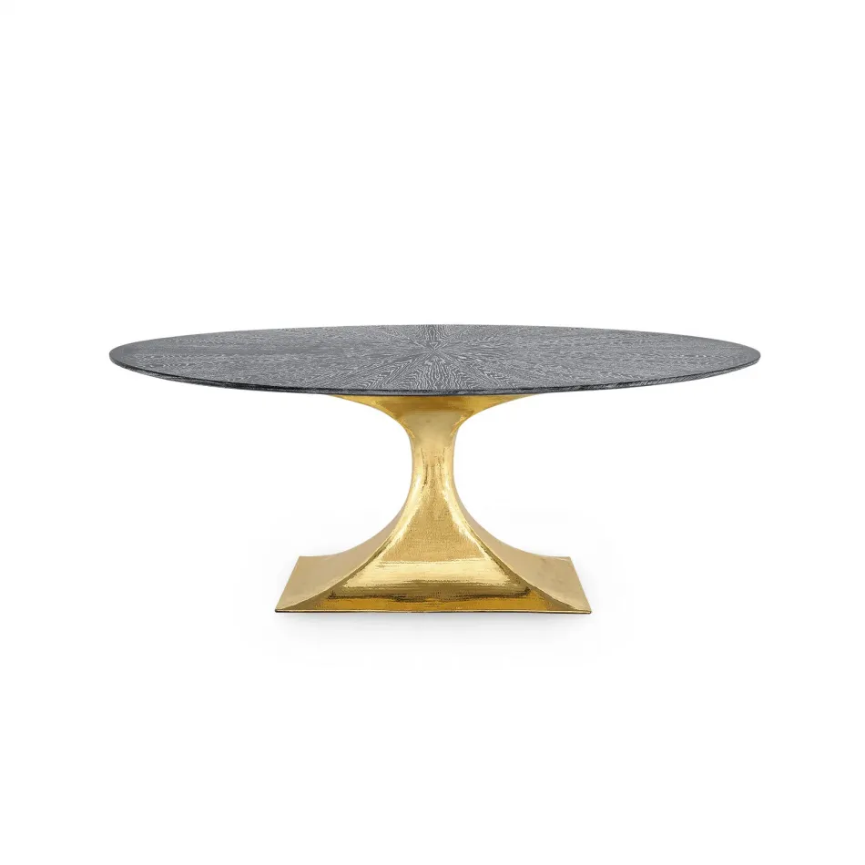 Stockholm Small Oval Table Base Brass