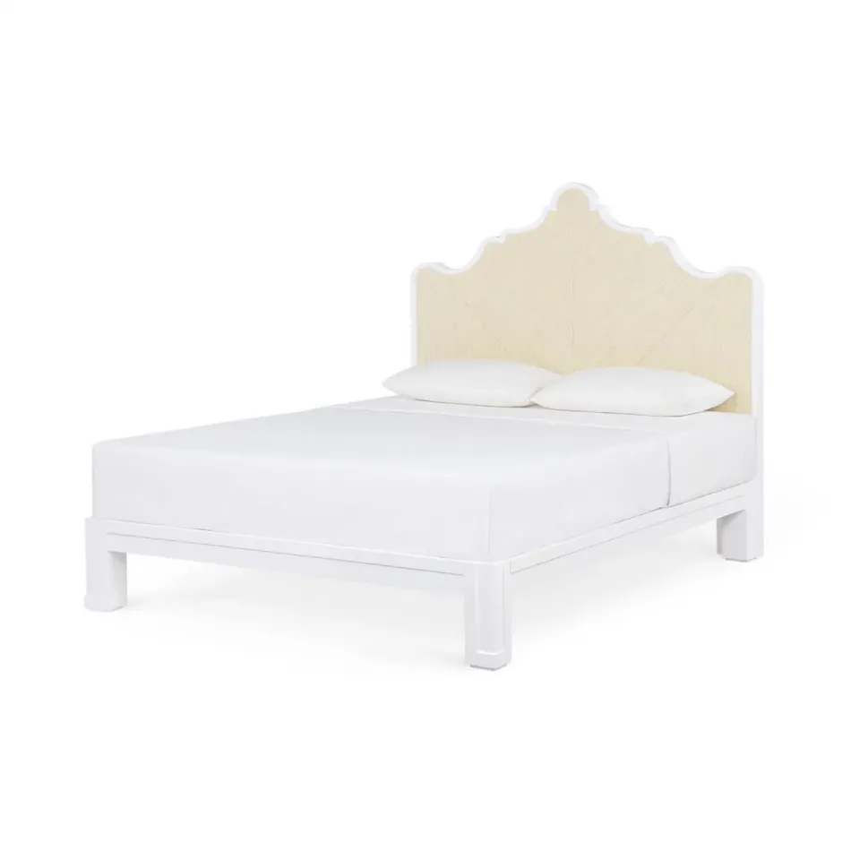 Victoria King Headboard With Bed Frame, Natural Twill, Vanilla