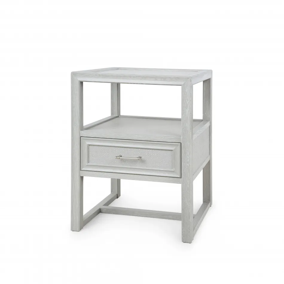 Vivian 1-Drawer Side Table Soft Gray