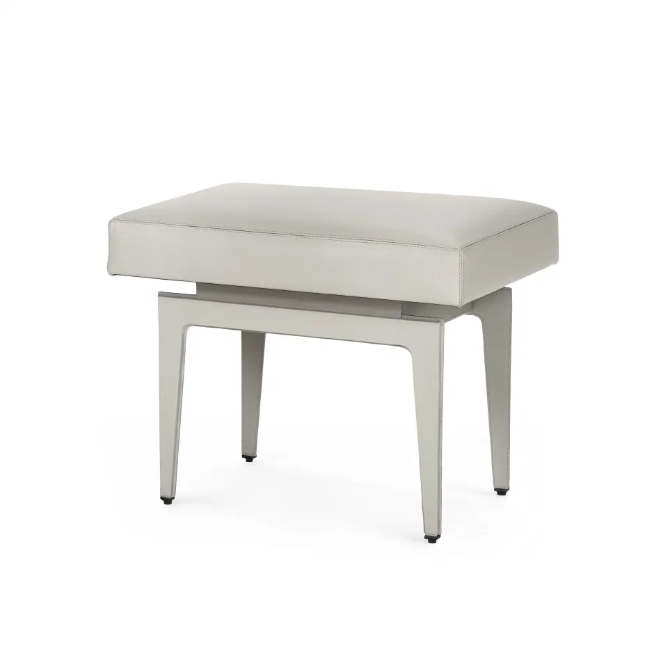 Winston Stool Gray Leather