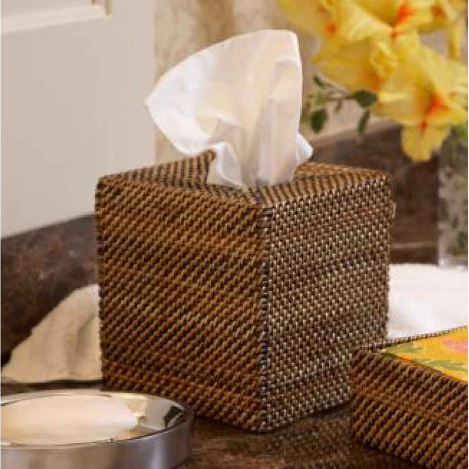 Square Tissue Holder Bottomless 5.25 in L x 5.25 in W 5.5 in H