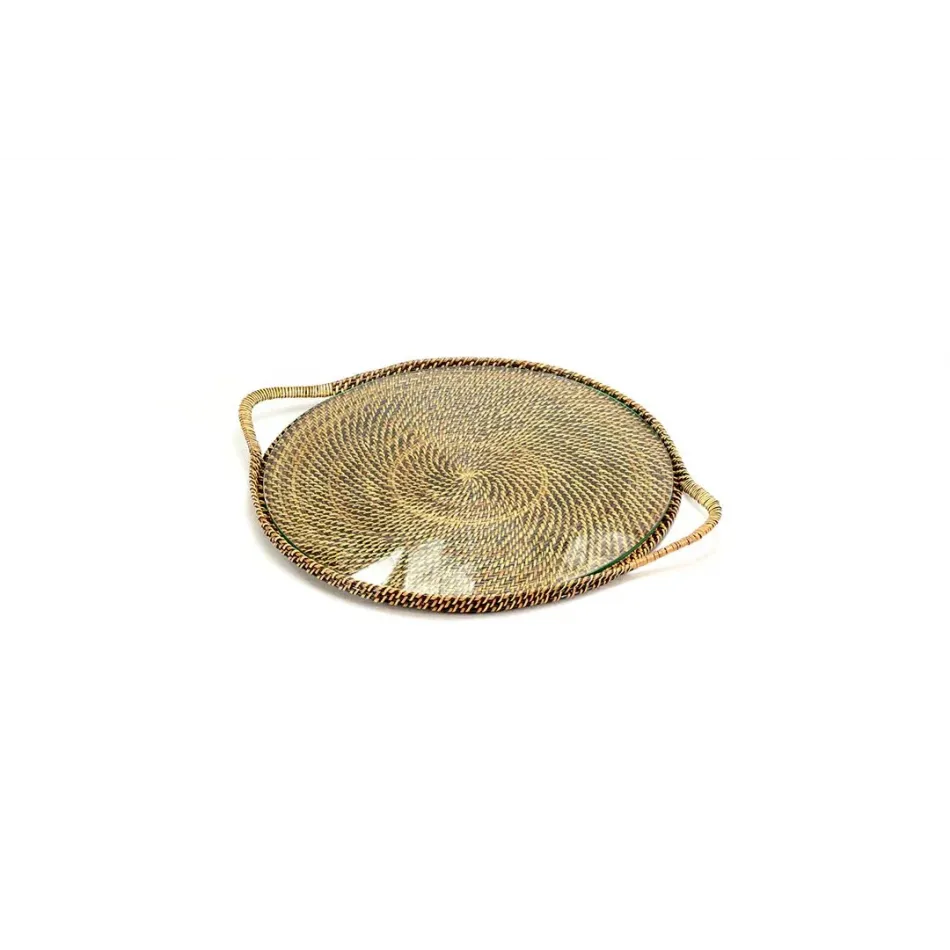 Round Serving Glass Tray 13” Diameter x .5” H