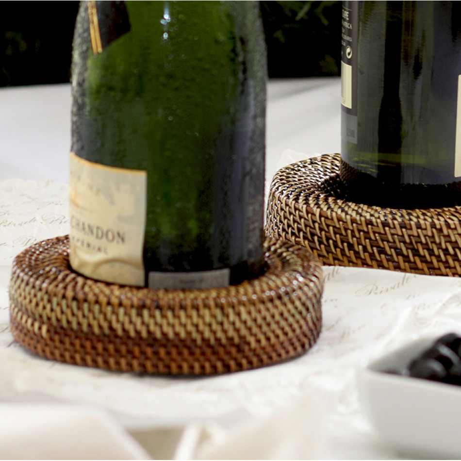 Wine & Champagne Coaster 6 in L x 6 in W 1.25 in H