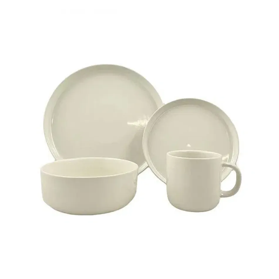 Reims Salt/White 4-Pc Place Setting