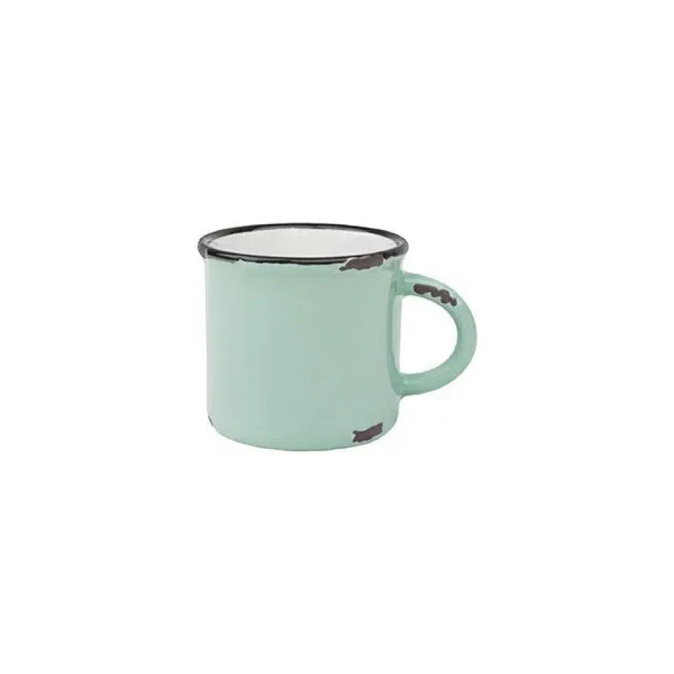 Tinware Set of 4 Espresso Mugs Pea green