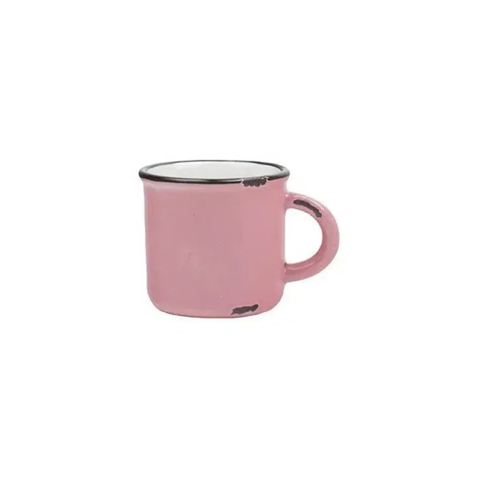 Tinware Set of 4 Espresso Mugs Pink