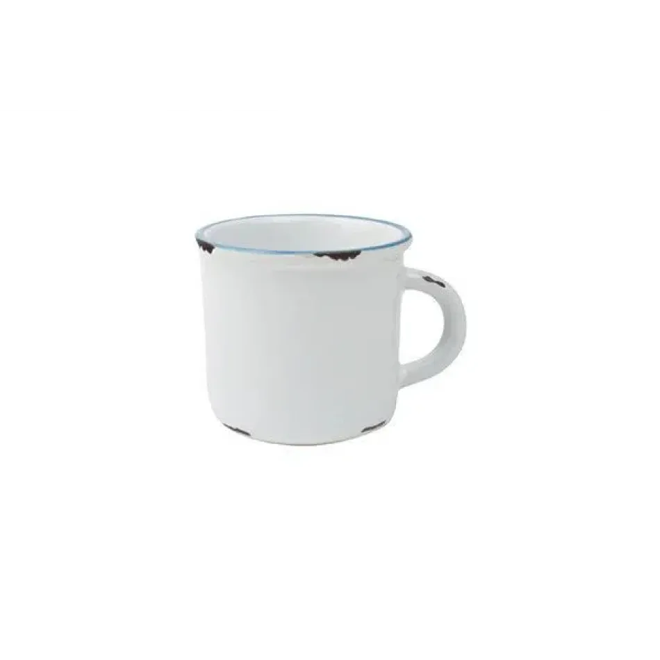 Tinware Set of 4 Espresso Mugs White