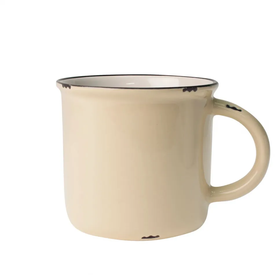 Tinware Set of 4 Mugs Cream