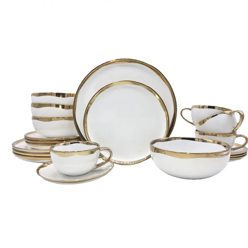 Dauville Gold 20-Pc Place Setting Glazed