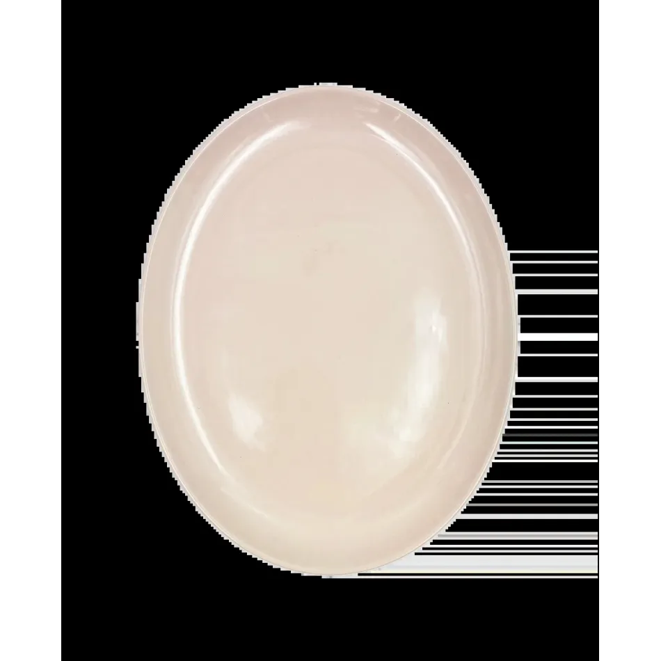 Shell Bisque Soft Pink Set of 4 Oval Plates Large